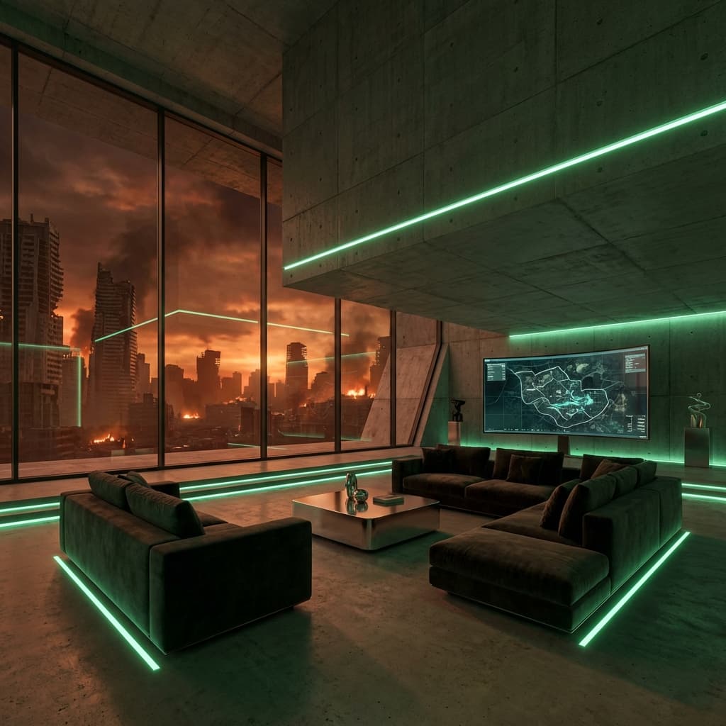 Apocalyptic bunker background